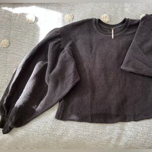Free People Balloon sleeve terry sweater